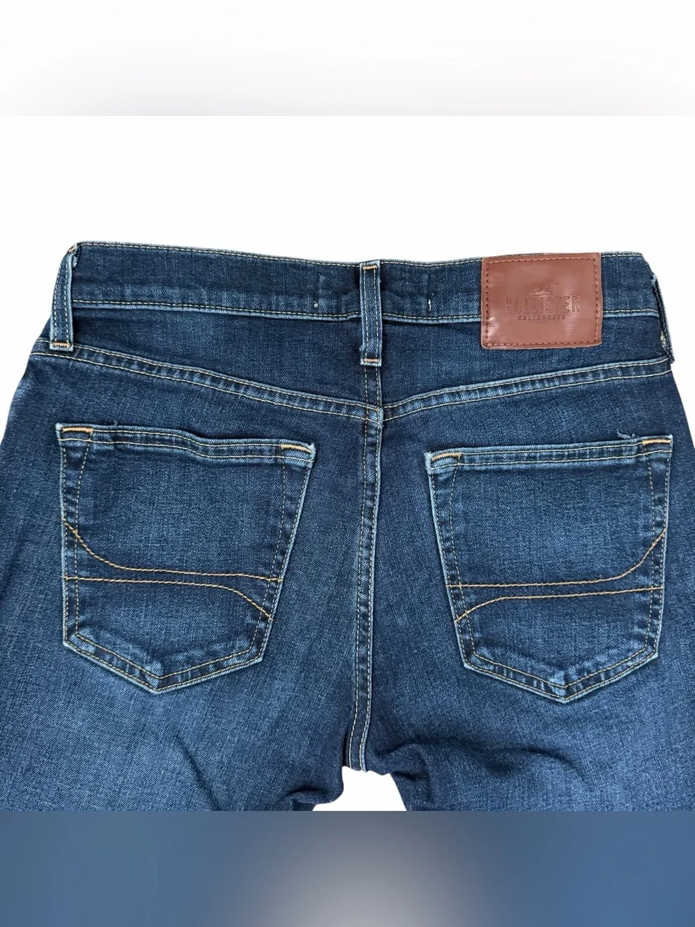 Hollister Jeans Mens 28x30 Skinny Fit Stretch Blue Med Wash Denim Y2K Streetwear